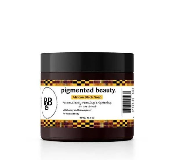 Hydrating & Even Tone Foaming African Black Soap Sugar Scrub